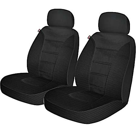 2 pc Dual-Protection Seat Covers - Black