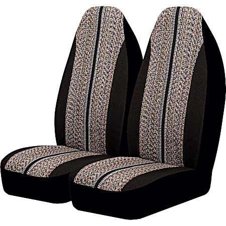 2 pc Multicolor Saddle Blanket Seat Front Covers