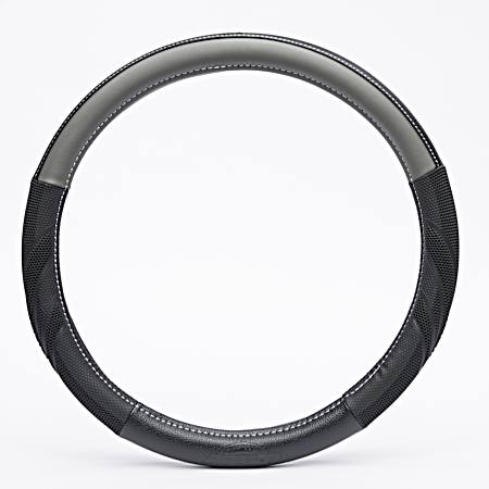 Dickies Black/Gray Dura Grip Steering Wheel Cover