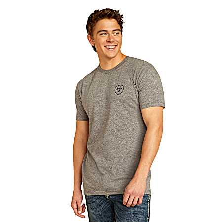 Men's Graphite Heather Longhorn Short Sleeve Shirt