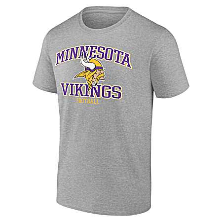 Men's Minnesota Vikings Steel Heather Greatness Short Sleeve Shirt