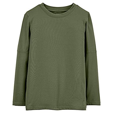 Little Boys' Green Long Sleeve Shirt