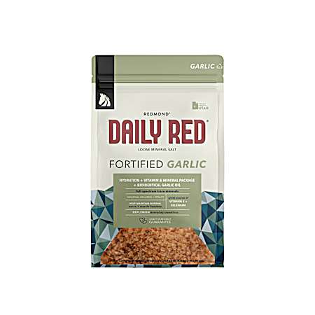 5 lbs Daily Red Fortified Loose Mineral Salt - Garlic