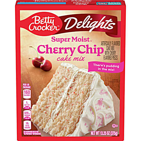 Delights Super Moist 13.25 oz Cherry Chip Cake Mix