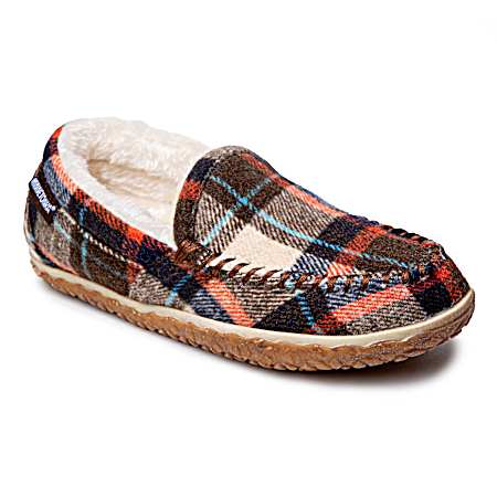 Women's Brown Autumn Plaid Tempe Slippers