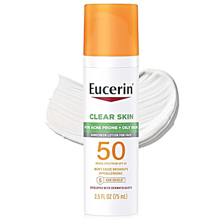 2.5 oz Clear Skin Face Sunscreen Lotion - SPF 50