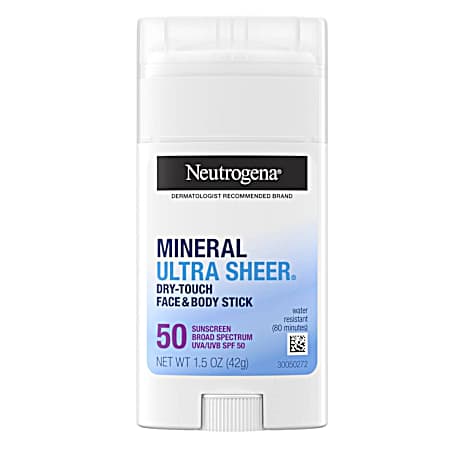 1.5 oz Ultra Sheer Face & Body Sunscreen Stick - SPF 50