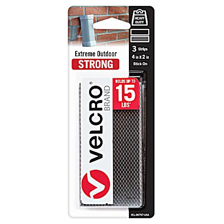4 in x 2 in Extreme Outdoor Strips - 3 Ct