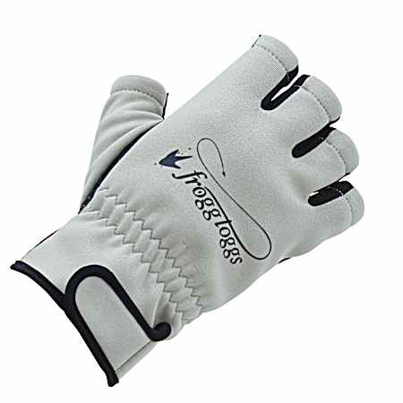 Adult Gray/Black Frogg Fingers Fleece Fingerless Gloves