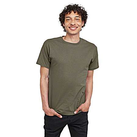 Essentials Men's Camouflage Green Cotton T-Shirt