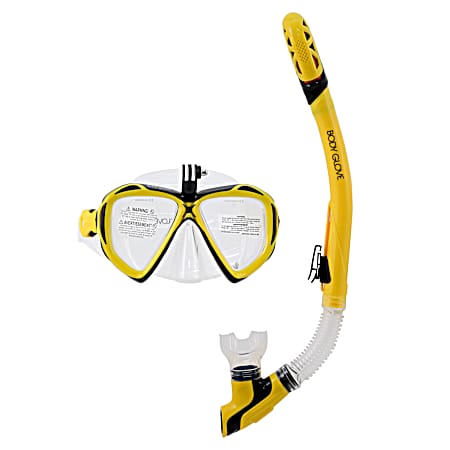 Adult Yellow/Black Passage Mask & Snorkel Combo