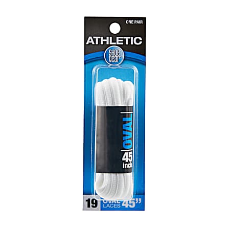 White Oval Athletic Shoe Laces