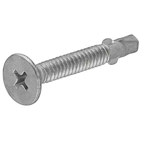 Flat Head Phillips Self Drilling Screws with Wings