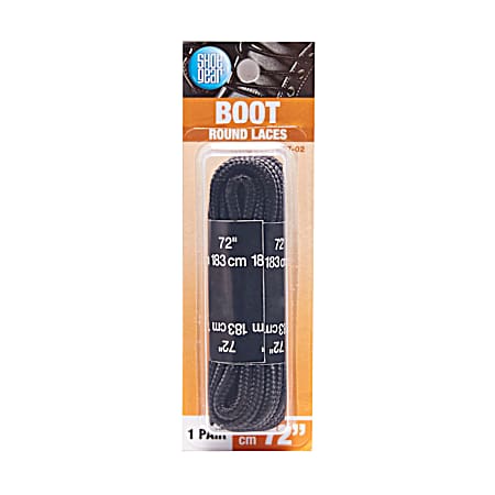 Black Round Boot Laces
