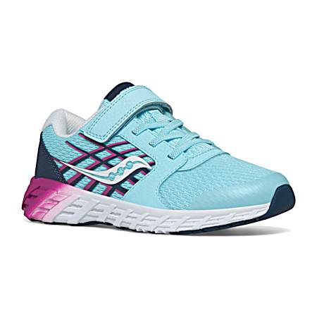 Girls' Blue/Pink Wind 2.0 Athletic Shoes