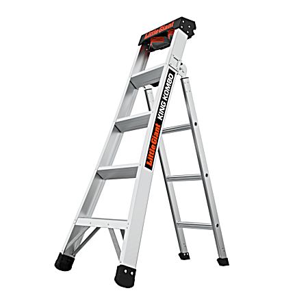 King Kombo Pro 5 ft Aluminum 3-in-1 Combination Ladder