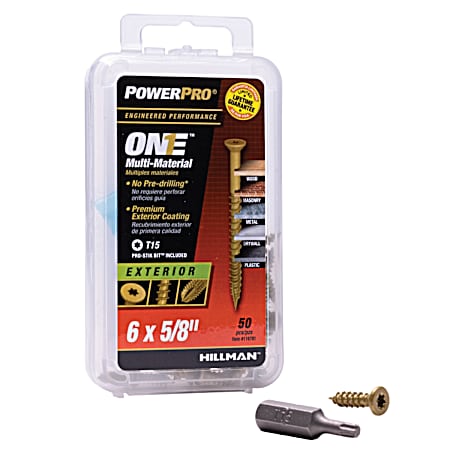 ONE Flat Exterior Bronze Multi-Material Screws