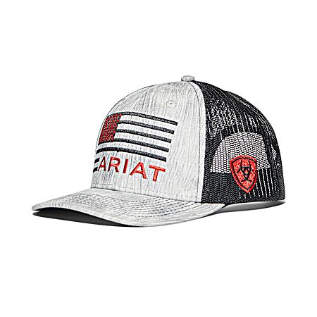 Men's Black/Grey/Red Logo Mesh Back Cap