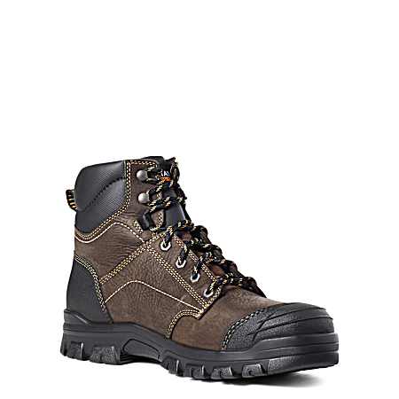 Men's Dark Brown Treadfast 6 in. Steel Toe Work Boots