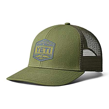 Men's Dark Moss Built For The Wild Mesh Trucker Cap