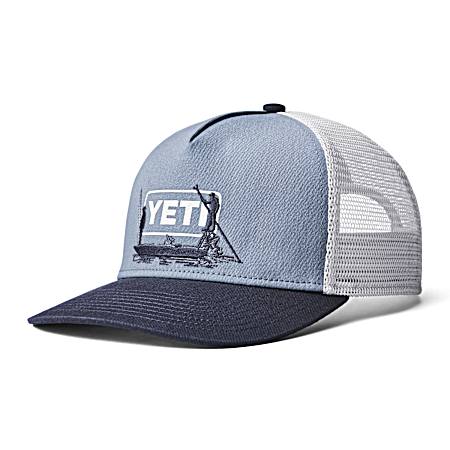 Men's Stone Blue Flip Skiff Mesh Trucker Cap