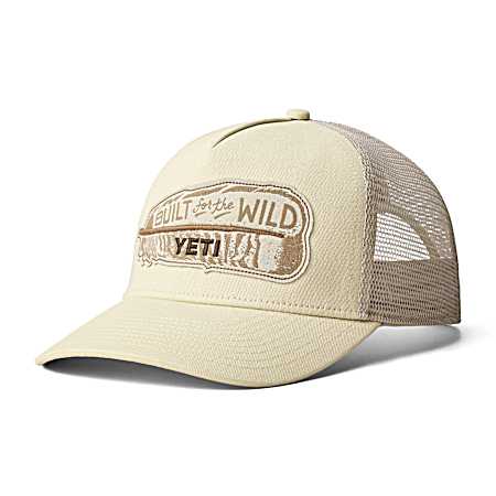 Men's Sand Turkey Feather BFTW Mesh Trucker Cap