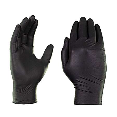 Black Nitrile Gloves - 100 Ct