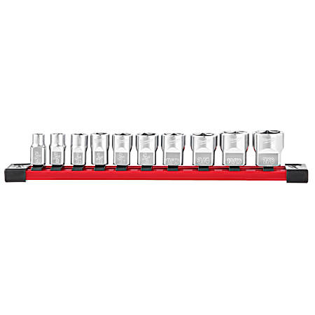 10 pc 3/8 in SAE Deep Well Sockets with FOUR FLAT™ Sides