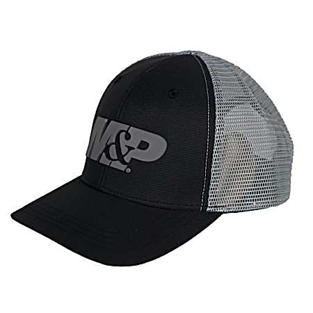 Men's Black/Light Grey Range Ready Logo Trucker Cap