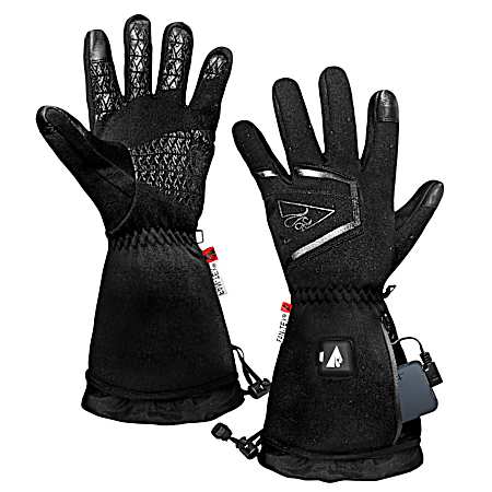 Women's Black 5V Battery Heated Featherweight Gloves