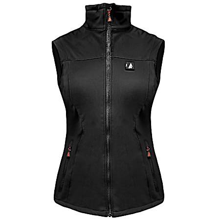 Women's Black 5V Battery Heated Softshell Vest