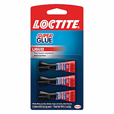 Super Glue Liquid Tubes - 3 Pk