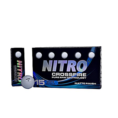 White Crossfire Golf Balls - 15 pk