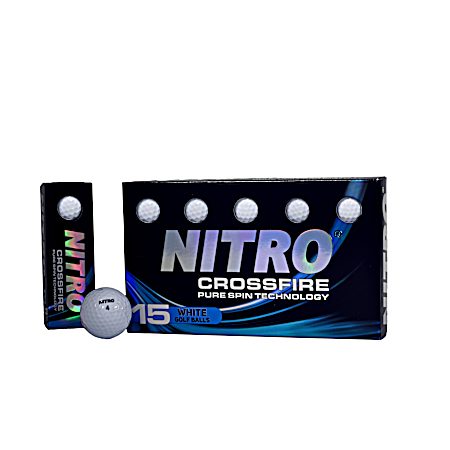 Crossfire White Golf Balls - 15 pk