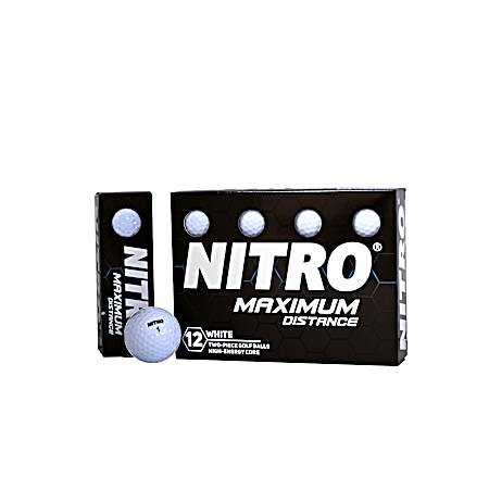 Maximum Distance White Golf Balls - 12 pk