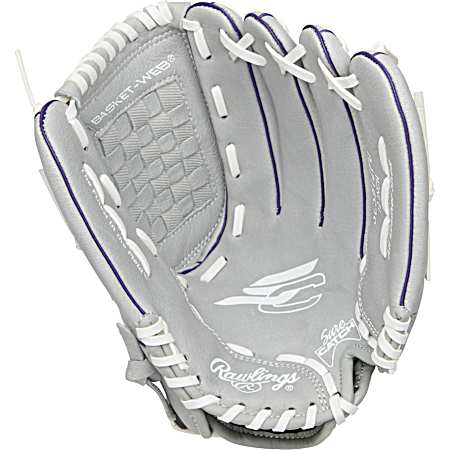 12-in Grey Youth Left Throw Sure Catch Series Softball Glove