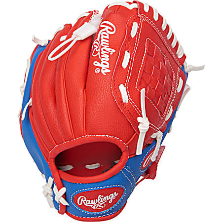 9-in Youth Red Right Throw Players Series Baseball Glove w/Ball