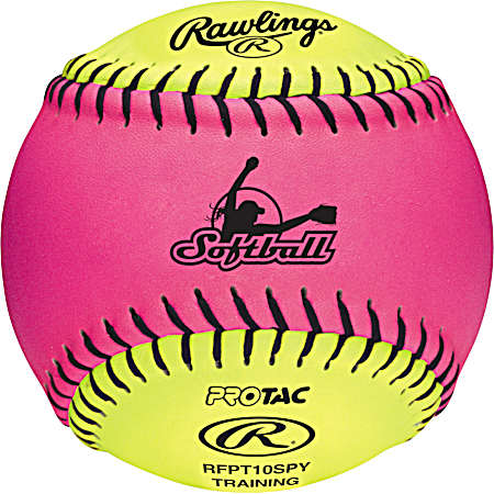 10-in Optic Yellow/Pink Indoor Soft Training Ball