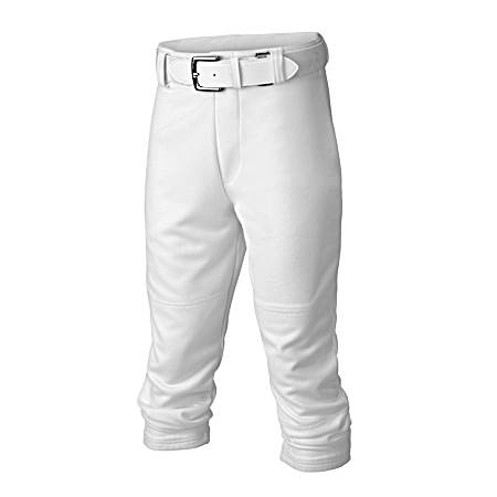 Youth L White Pro + Solid Pull Up Pants