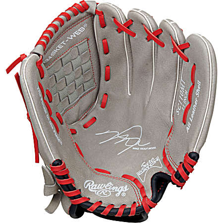 Youth 11-in Grey Right Throw Sure Catch Series Mike Trout Signature Baseball Glove