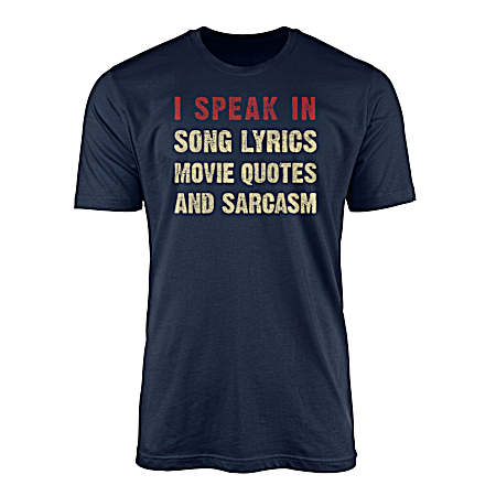 Men's Navy I Speak Short Sleeve Shirt
