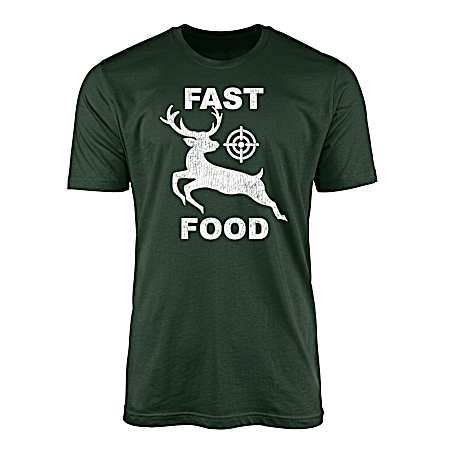 Men's Forest Green Fast Food Short Sleeve Shirt