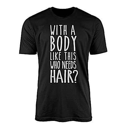 Men's Black Who Needs Short Sleeve Shirt