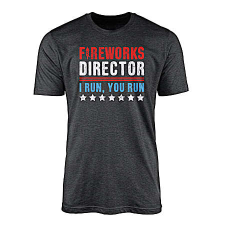 Men's Dark Heather Fireworks Run Short Sleeve Shirt