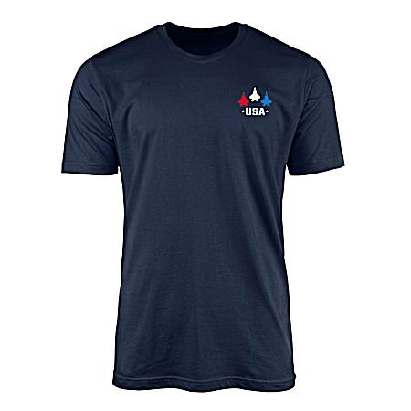 Men's Navy Jet Fighter Smoke Short Sleeve Shirt