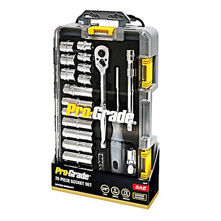 25 pc 3/8 in Drive SAE Socket Set