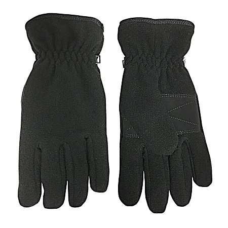 Men's Black Microfleece Gloves