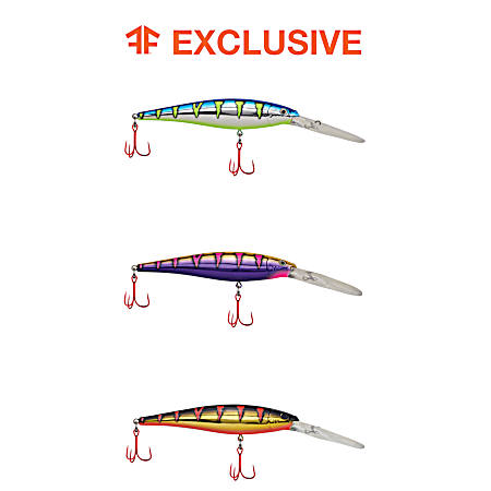 Wildebeast Flicker Minnow Pro-Pack Color Crankbait - 3 Pk