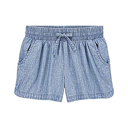 Little Girls' Denim Chambray Shorts