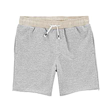 Little Boys' Grey Pull-On Shorts